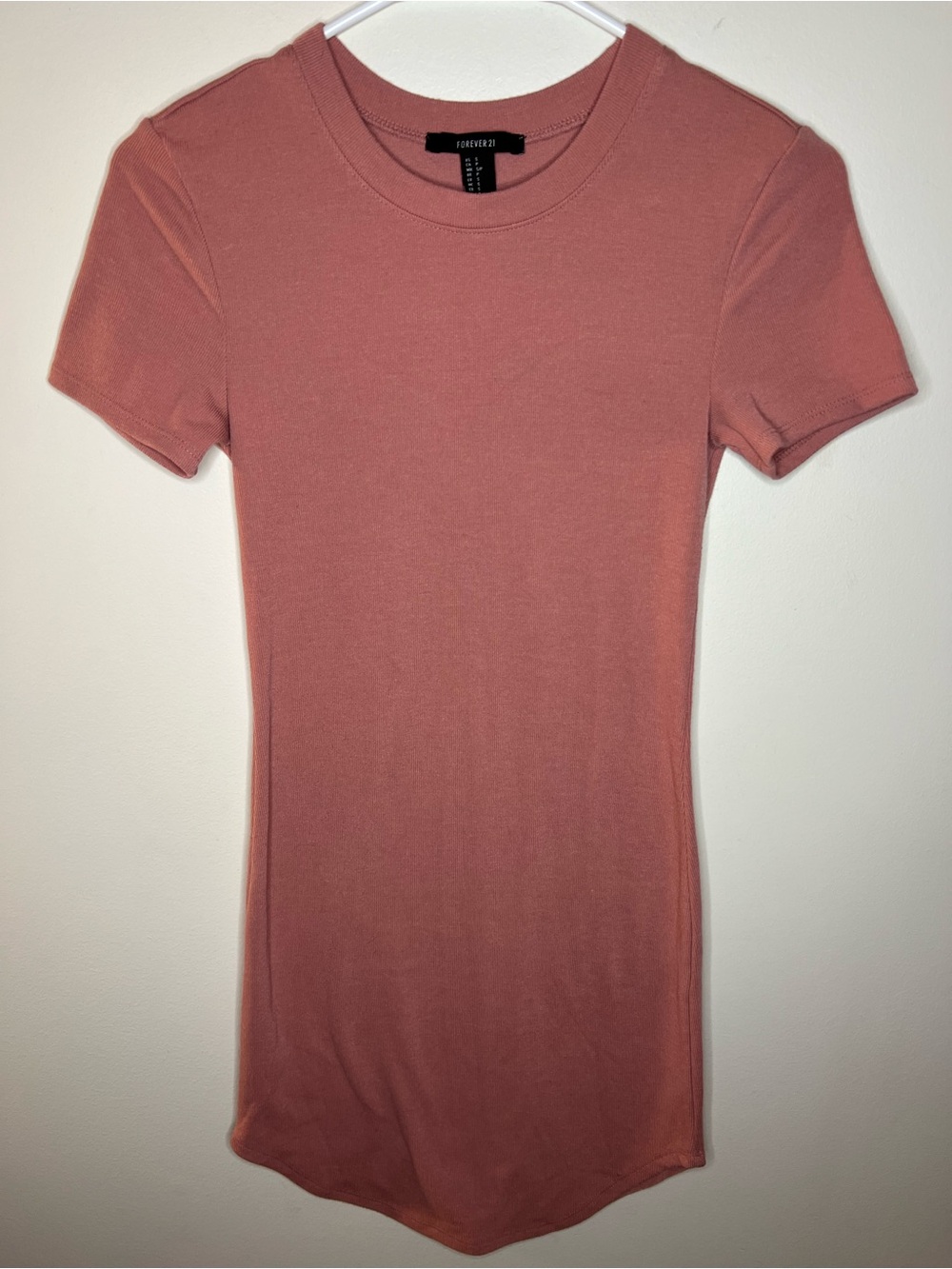 Forever 21 Dusty Rose Crewneck Short Sleeve Tee